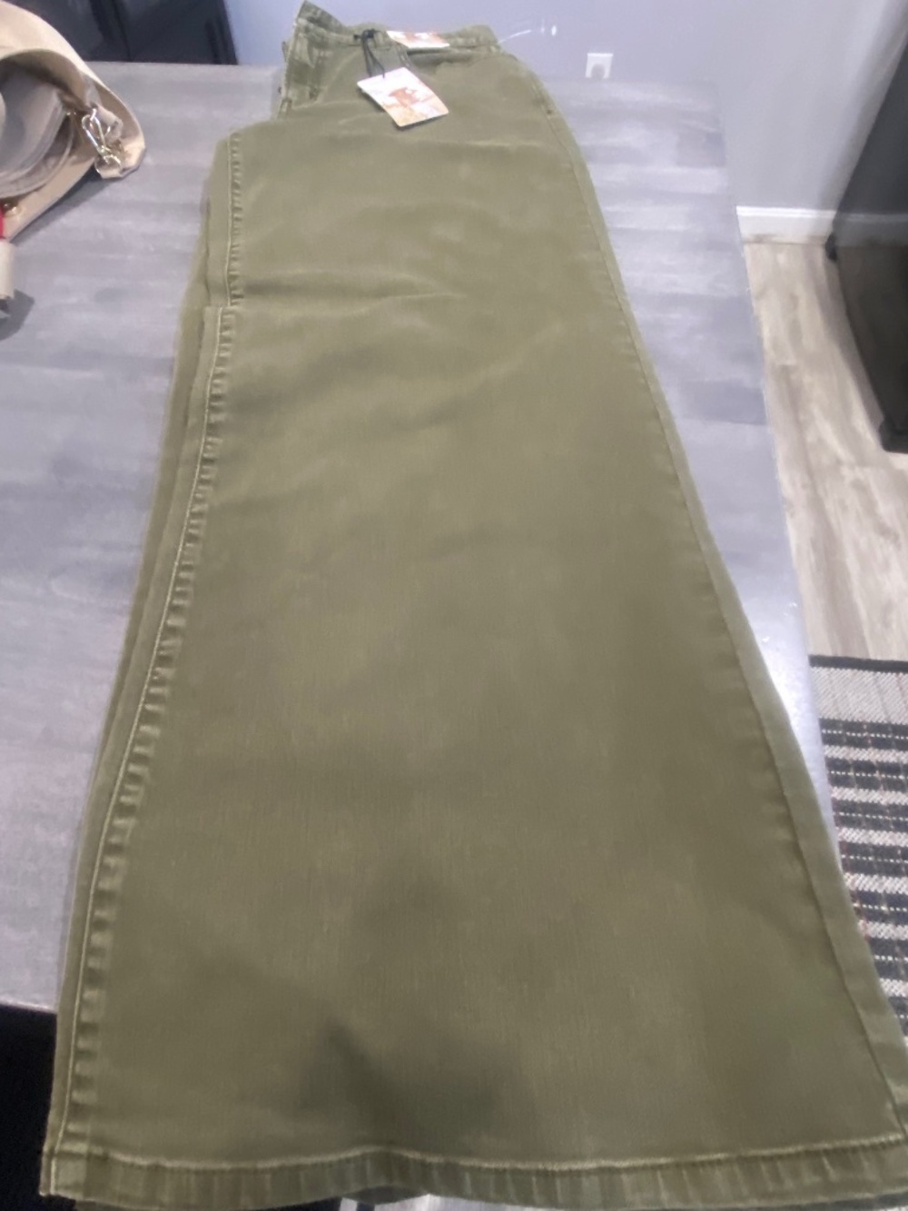 Sincerely Jules  Olive Green High Waisted Straight Jeans